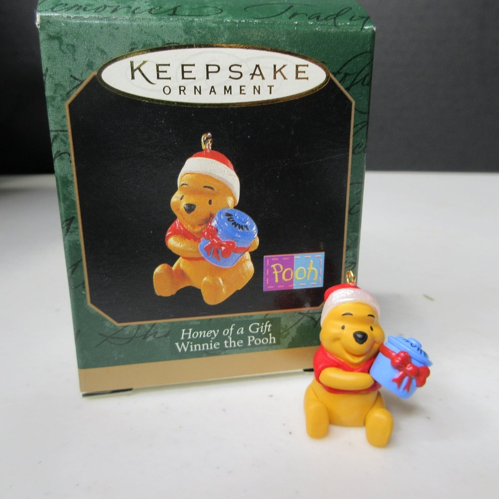 Hallmark Keepsake Miniature Ornament Disney Winnie the Pooh Honey of a Gift 1997